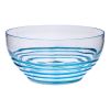 Designer Swirl Blue Acrylic Large Bowl, Break Resistant Premium Acrylic Round Serving Bowl for Party's, Snacks, or Salad Bowl, BPA Free