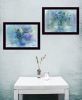 "Susie's Blue Bouquet" 2-Piece Vignette By Tracy Owen, Ready to Hang Framed Print, Black Frame