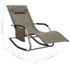 Sun Loungers 2 pcs Textilene Taupe and Gray