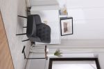 Modern Mid Century Chair velvet Sherpa Armchair for Living Room Bedroom Office Easy Assemble(Dark Grey)