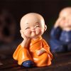 Creative 4 Little Monk Resin Ornaments; Desktop Decoration Crafts