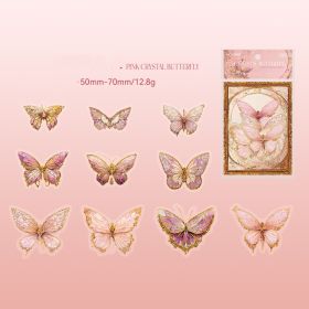 Mocard PET Sticker Package Boundless Butterfly Spectrum Series Three-dimensional Ice Crystal Laser Gold INS Style Butterfly Notebook Gu Nano SIM