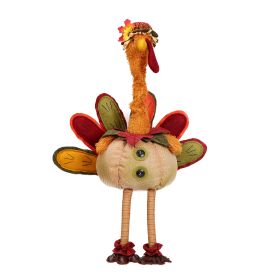 Thanksgiving Turkey Doll Retractable Ornament Decoration (Option: Turkey Sun Style)