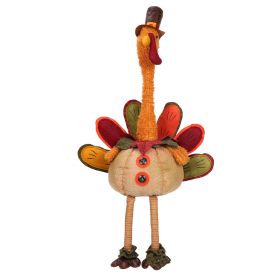 Thanksgiving Turkey Doll Retractable Ornament Decoration (Option: Turkey Top Hat Style)