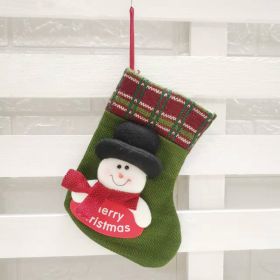 Fashion Personalized Christmas Socks Gift Bag (Option: 242 Snowman Style)