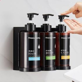 Punch-free Wall-mounted Manual Soap Dispenser (Option: Brown C Style)