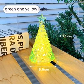 Christmas Gradient Ambience Light Small Night Lamp Electronic Colorful (Option: Green Yellow Light)