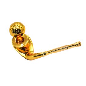 Metal Golf Pipe Fashion Creative Metal  Pipe (Color: Gold)