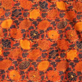 Special-interest Design Cotton 26 Pit Corduroy Printed Fabric (Option: Kui persimmon-4m)