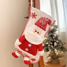 Christmas Decorations Knitted Three-dimensional Snowman Gift Bag For The Elderly (Option: FW101 Elderly)