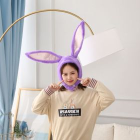 Bunny Ears Hat Headgear Photo Props (Option: Purple-Average Size)