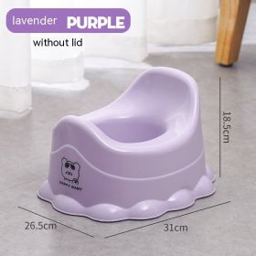 Portable Baby Toilet Urinal Stool Toilet Bowl (Option: Purple Without Cover)