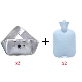 PVC Large Old-fashioned Water Injection Heat (Option: Grey-With hot water bottle 2Sets)