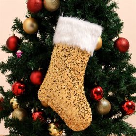 New Sequin Large Christmas Stockings (Option: Gold Christmas Stockings)