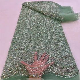 Wave Line Bead Tube Sequin Wedding Dress Lace Embroidery Lining (Option: 6style-Solid Color-5 Yards)