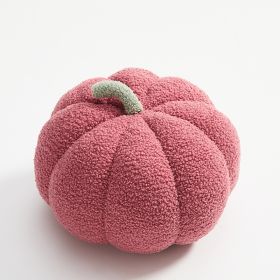 Nordic Pumpkin Round Pillow Plush Pillow Knitted Yarn (Option: Old purple-35cm in diameter)