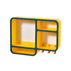 Cosmetics Dust-proof Wall Shelf (Option: Yellow-36,2x27,2x9,3CM)