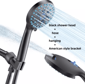 Multifunctional Shower With Pressurized Nozzle And Nozzle (Option: black Type E)