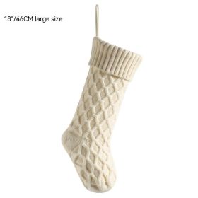 Christmas Socks Gift Bag Decoration Supplies Candy Bag (Option: Ivory White 46CM)