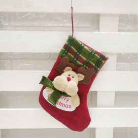 Fashion Personalized Christmas Socks Gift Bag (Option: 242 Elk)