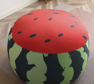 Lazy Sofa Bean Bag Removable Washable Balcony Lying (Option: Watermelon-75X45CM)