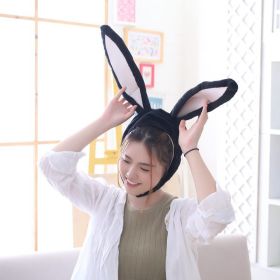 Bunny Ears Hat Headgear Photo Props (Option: Black-Average Size)