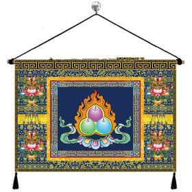 Fabrics Hanging Picture Bedside Retro Ethnic Style Cloth Painting (Option: Tibetan Pattern I-Width 65cm Height 45cm)