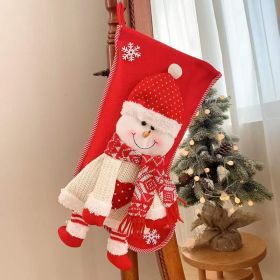 Christmas Decorations Knitted Three-dimensional Snowman Gift Bag For The Elderly (Option: FW102 Snowman Style)