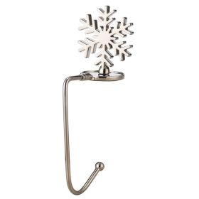 Fashion Simple Christmas Fireplace Socks Hook (Option: Nickel Snowflake)