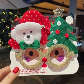 Christmas Glasses Frame Female Elk Dress Up Gift Party Glasses (Option: Bear Christmas Tree Glasses)