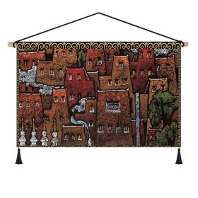 Fabrics Hanging Picture Bedside Retro Ethnic Style Cloth Painting (Option: Figure P-Width 65cm Height 45cm)