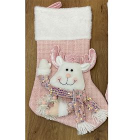 Christmas Decoration Cloth Pendant (Option: Pink Deer)