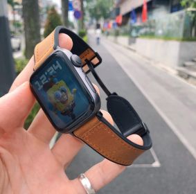 Magnetic Buckle Crazy Horse Grain Leather Suitable For Watch Band (Option: Crazy Horse Brown-42mmto44mm45mmto49mm)