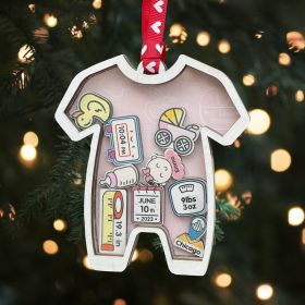 Christmas Tree Decoration Wooden Craftwork Pendant (Option: Girls Clothes-9cm)