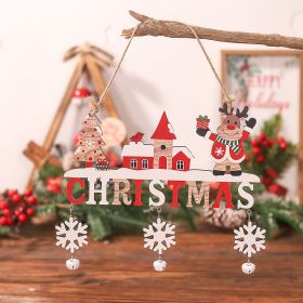 Christmas Wooden Pendant Color Welcome Board (Option: RC91 Christmas Elk)