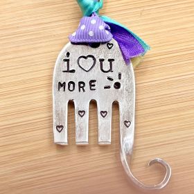 Christmas Decorative Creative Decorative Fork (Option: I Love You More)