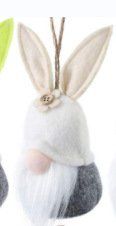 Easter Bunny Variety Of Wool Ornaments (Color: White)