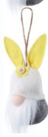 Easter Bunny Variety Of Wool Ornaments (Color: Yellow)