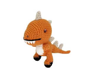 Handmade Diy Material Package Children's Knitting Wool (Option: Orange Tyrannosaurus Rex)