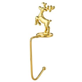 Fashion Simple Christmas Fireplace Socks Hook (Option: Golden Deer)