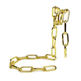 Suspended Steel Wire Wine Rack Metal Chain Crafts (Option: Electroplated Gold)