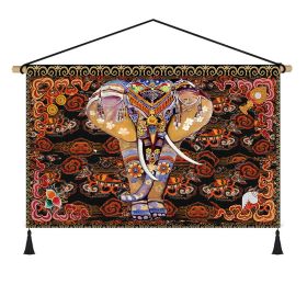 Fabrics Hanging Picture Bedside Retro Ethnic Style Cloth Painting (Option: Figure E-Width 65cm Height 45cm)