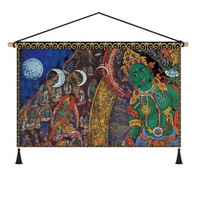 Fabrics Hanging Picture Bedside Retro Ethnic Style Cloth Painting (Option: Figure S-Width 65cm Height 45cm)