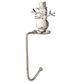 Fashion Simple Christmas Fireplace Socks Hook (Option: Silver Snowman)