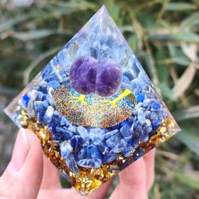 Pyramid Crystal Gravel Epoxy Resin Home Desktop Handmade Ornaments (Option: 336style-6cm)