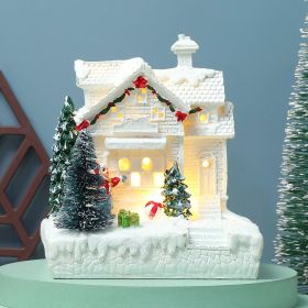 Light-emitting Small House White Warm Light Cabin Christmas Decorations (Option: Small House Type C)