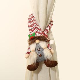 Christmas Decorative Creative Couple Doll Curtain Hug (Option: JJY24 Red Stripe Long Hat)