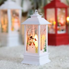 Christmas Candlestick Old Man Snowman Decoration Small Night Lamp (Option: Small White Snowman)