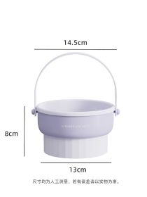 Silicone Makeup Brush Cleaning Box (Color: Purple)