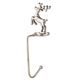 Fashion Simple Christmas Fireplace Socks Hook (Option: Silver Deer)